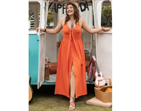 Plus Size Halter Neck Midi Dress