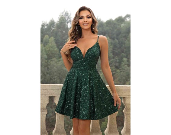 Sequin Spaghetti Strap Dress