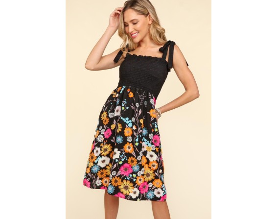 Smocked Cami Floral Dress