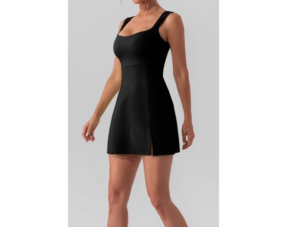 Square Neck Sleeveless Mini Active Dress