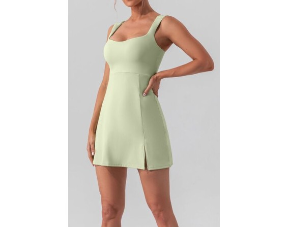 Square Neck Sleeveless Mini Active Dress