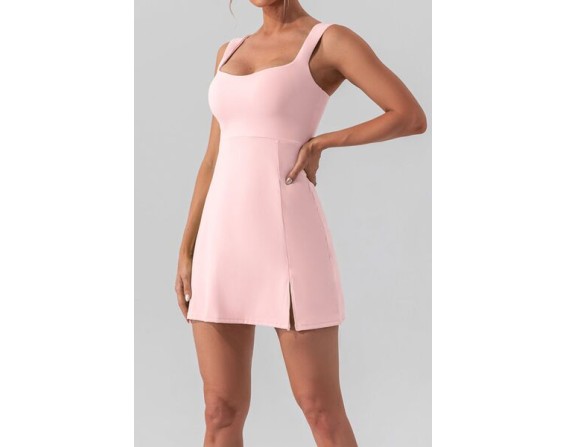 Square Neck Sleeveless Mini Active Dress