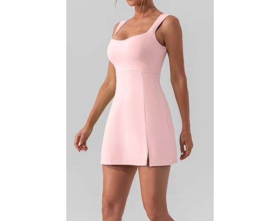 Square Neck Sleeveless Mini Active Dress