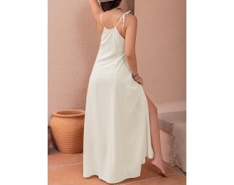 Swiss Dot Sleeveless Maxi Dress