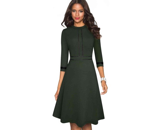 Three-Quater Sleeve Dress