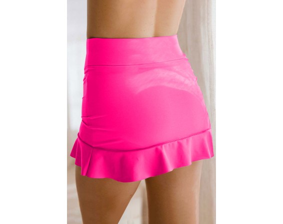 Ruffle Hem Swim Skort