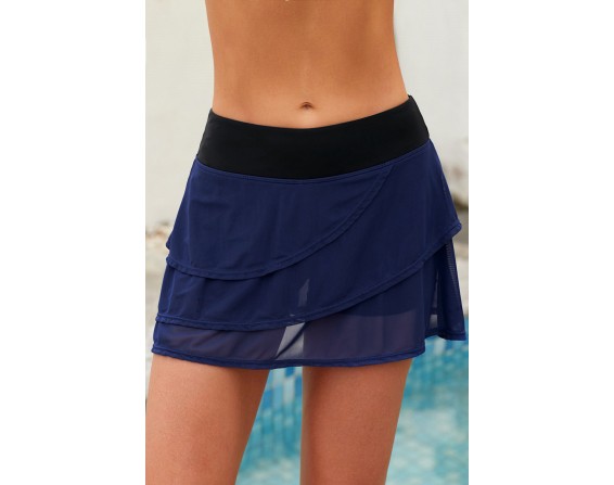 Full Size Layered Swim Skirt