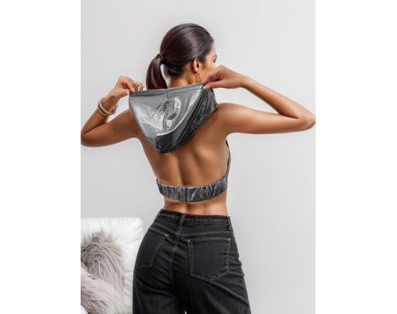 Backless Hooded Cropped Tank