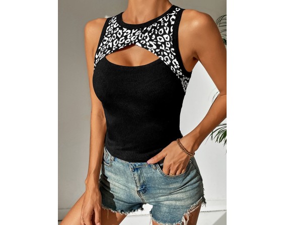 Cutout Round Neck Tank