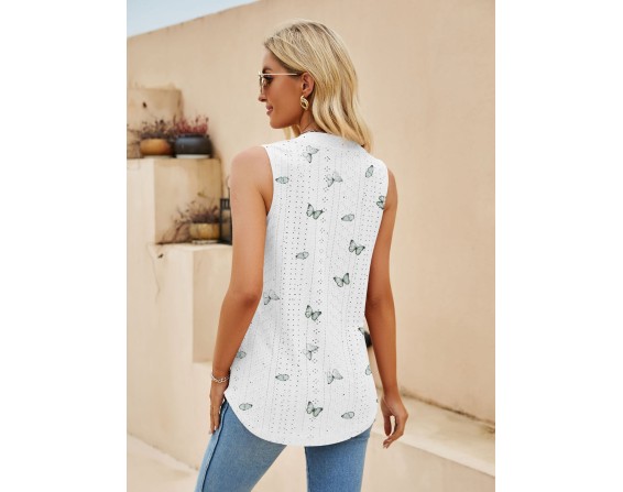 Eyelet Printed Notched Tank