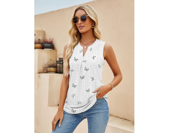 Eyelet Printed Notched Tank