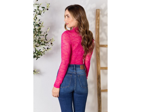 Full Size Round Neck Long Sleeve Bodysuit