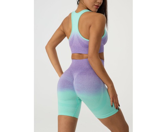 Gradient Tank and High Waist Shorts Set