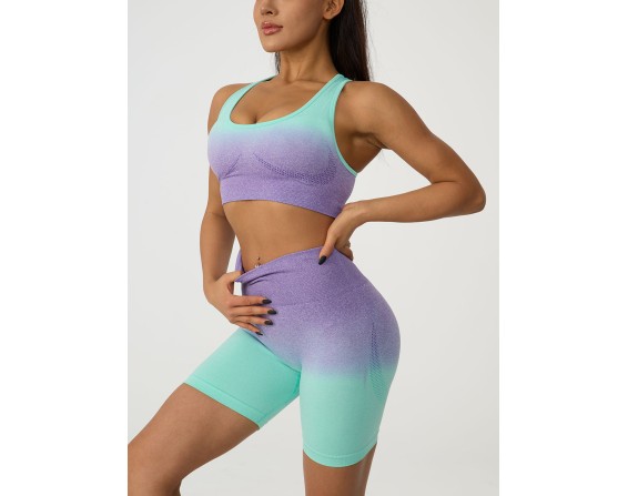 Gradient Tank and High Waist Shorts Set