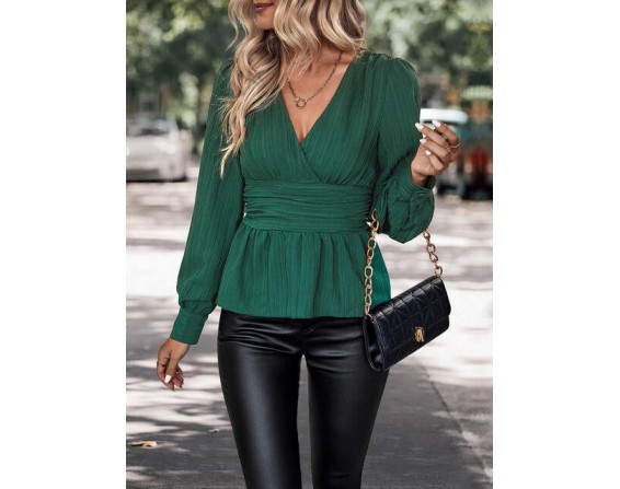 Long Sleeve Peplum Top