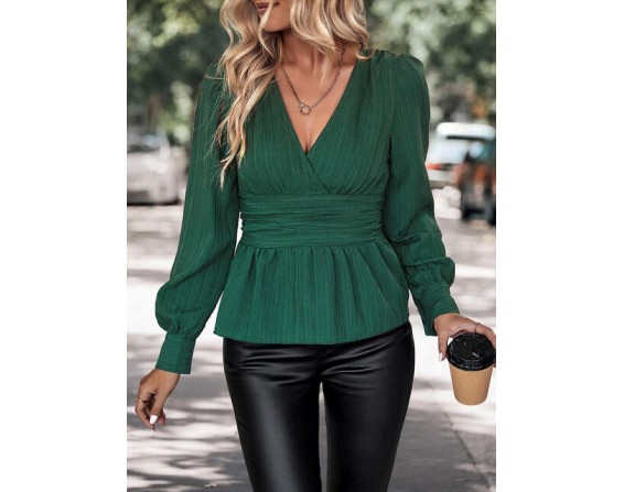 Long Sleeve Peplum Top