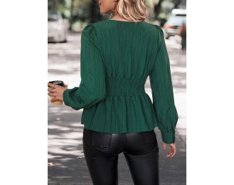 Long Sleeve Peplum Top