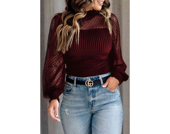 Long Sleeve Velvet Bodysuit