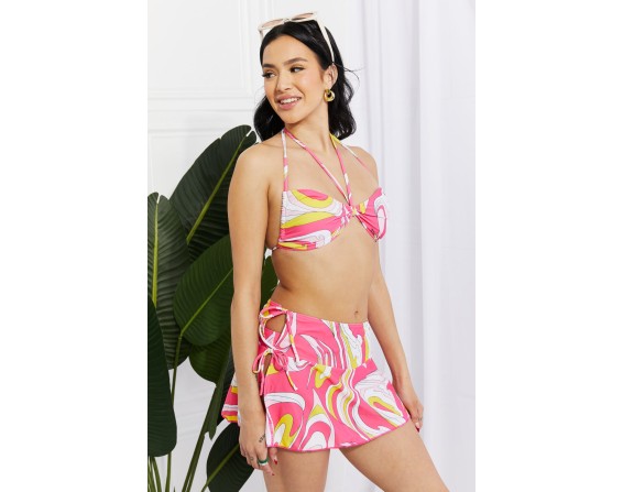 No underwire Bikini Top and Skirt Set