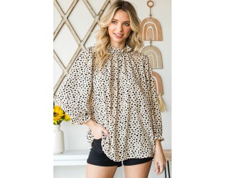 Ruffle Collar Flounce Sleeve Blouse