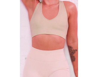 Scoop Neck Wide Strap Active Bra