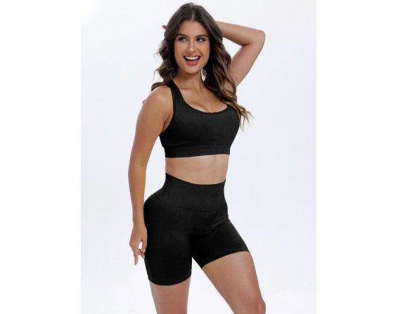 Scoop Neck Wide Strap Top and Shorts Active-Set