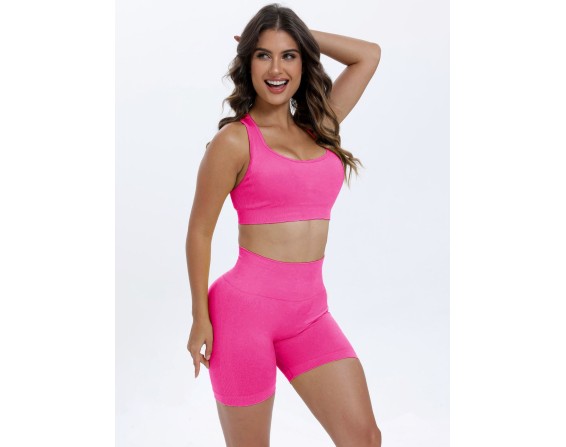 Scoop Neck Wide Strap Top and Shorts Active-Set