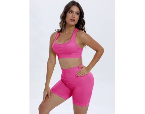 Scoop Neck Wide Strap Top and Shorts Active-Set