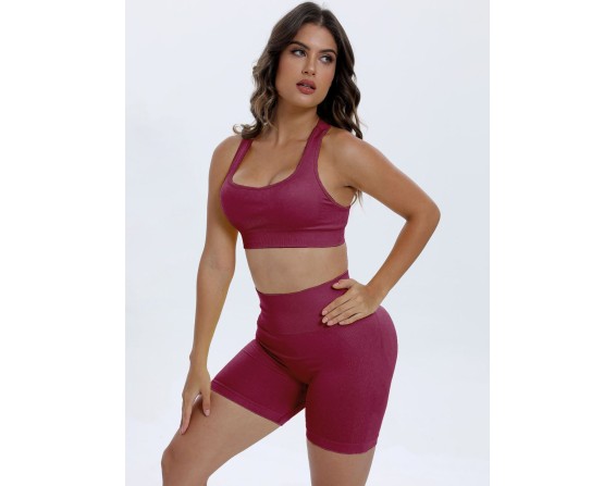 Scoop Neck Wide Strap Top and Shorts Active-Set