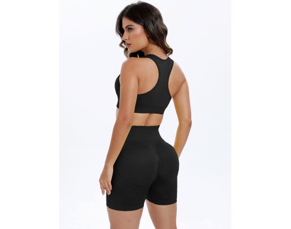 Scoop Neck Wide Strap Top and Shorts Active-Set