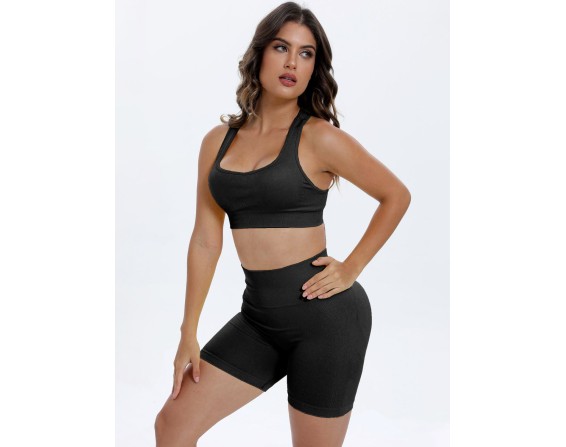 Scoop Neck Wide Strap Top and Shorts Active-Set