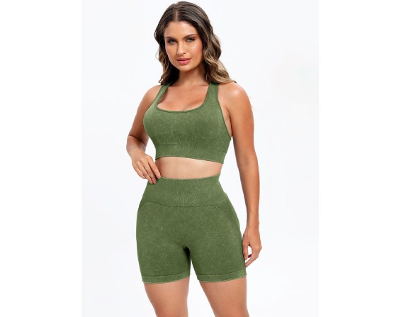 Scoop Neck Wide Strap Top and Shorts Set