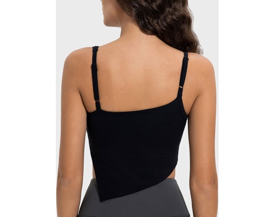 Slit Asymmetrical Neck Active Cami