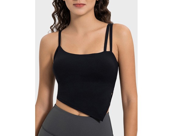 Slit Asymmetrical Neck Active Cami