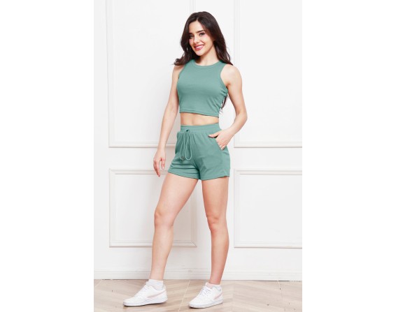 Tank and Drawstring Shorts Set