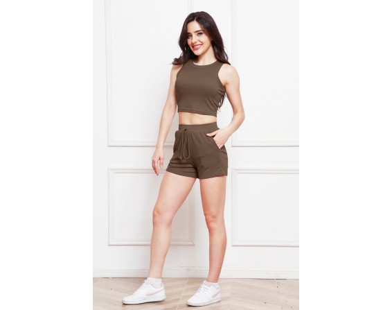 Tank and Drawstring Shorts Set