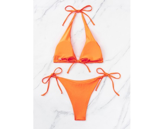 Tied Removable padding Two-Piece Bikini