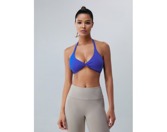 Twisted Halter Neck Active Bra