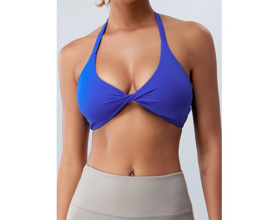 Twisted Halter Neck Active Bra