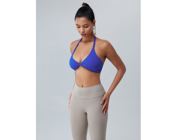 Twisted Halter Neck Active Bra