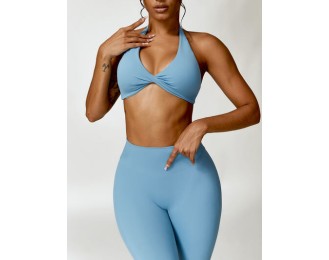 Twisted Halter Neck Active Bra