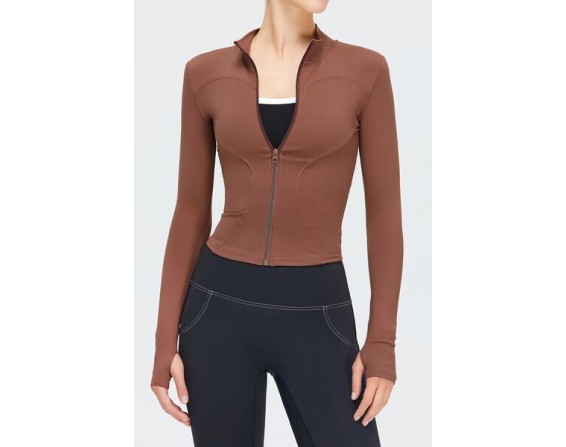 Zip Up Mock Neck Active Outerwear